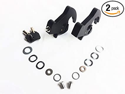 Locking Detachable Latch Kit Rotary Docking Latch Cam Lock Kit with Screw Caps for Harley Davidson HD Dyna Softail Sportster Touring Sissy Bar Luggage Rack (Black, 2 latches, 1 with keys)