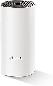 TP-Link Deco WiFi Mesh Deco E4(1-pack) Répéteur wifi puissant, Boitier Additionnel, Couverture WiFi de 140㎡ , Port Mégabit, Contrôle parental, Compatible avec toutes les Box Internet