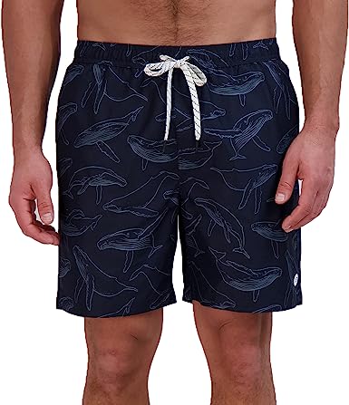 Eddie Bauer Men's SPF 50  Volley Swim Trunk - Fun Designs, Comfortable and Stylish, 7" Inseam