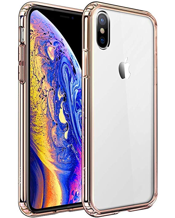 Mkeke Compatible with iPhone Xs Case,iPhone X Case, Anti-Scratch Shock Absorption Cover Case iPhone Xs/X Rose Gold