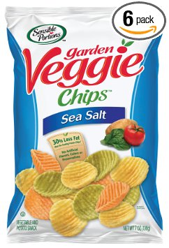 Sensible Portions Garden Veggie Chips, Sea Salt, 7 Ounce (Pack of 6)