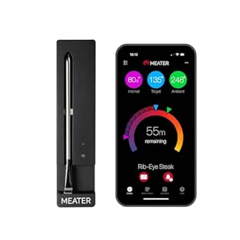 [NEW] MEATER SE: Wireless Smart Meat Thermometer with Bluetooth | Measures Internal & Ambient Temp | Perfect for Oven, Grill, Kitchen, BBQ, Rotisserie, Air Fryer | Equipped with Black Charger