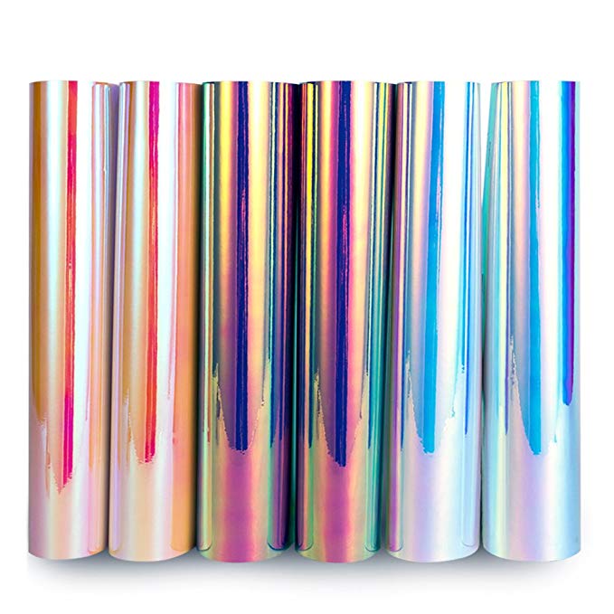 TECKWRAP Opal Chrome Holographic Precut Sheets, Mermaid