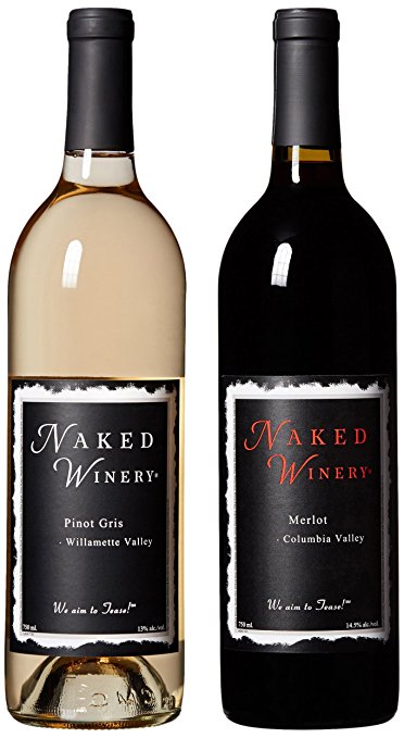 Oregon & Washington Wine, "Naked Couple" Bundle Mixed Pack 2 x 750 mL, by Naked Winery