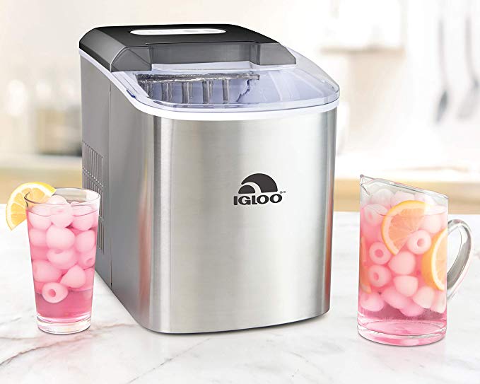 Igloo ICEB26SS 26-Pound Automatic Portable Countertop Ice Maker Machine Stainless