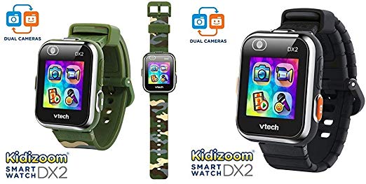 VTech KidiZoom Smartwatch DX2 Camouflage (Amazon Exclusive) & KidiZoom Smartwatch DX2 Black (Amazon Exclusive)