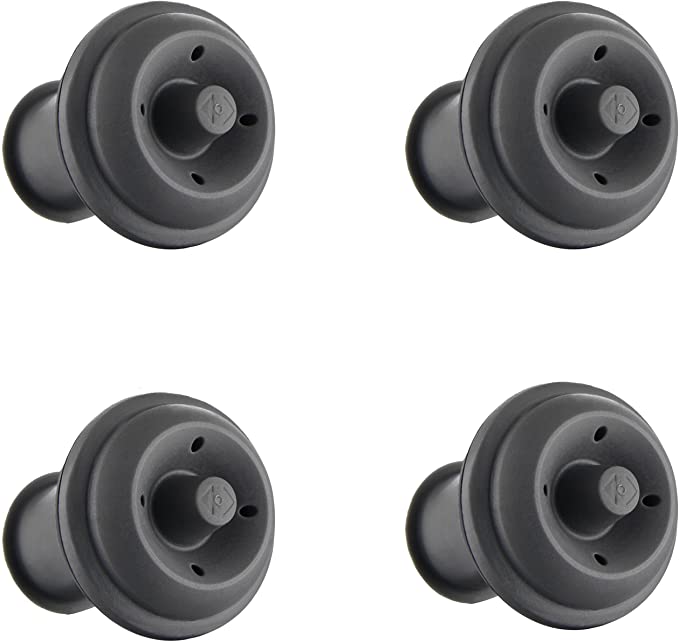 Vacu Vin Wine Saver Vacuum Stoppers Set of 4 – Grey