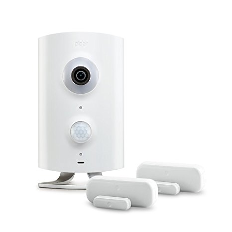 Piper nv All-in-One Home Security Bundle with Video Monitoring Camera and two Door/Window Sensors, White