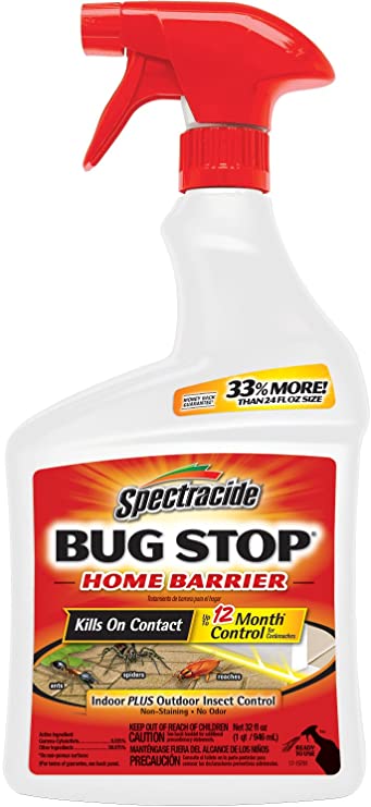 Spectracide Bug Stop Home Barrier Spray, Ready-to-Use, 32-Ounce, 4-Pack