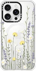 MOSNOVO Case for iPhone 16 Pro, [Compatible with Magsafe] [Buffertech 6.6ft Military-Grade Drop Protection] [Anti Peel Off Tech] Clear Phone Case Design - Wild Meadow