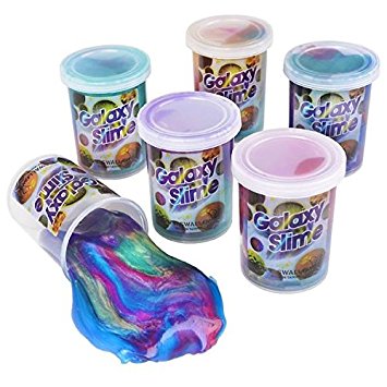 Marbled Slime- Silly Putty Cups - Galaxy Slime - 6 Pack Colorful Sludge Great Toy For Any Child Favor, Gift, Birthday – By Katzco
