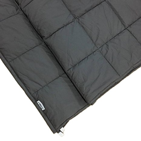 Full Bed Sensory Weighted Blanket by ZonLi for Children and Adults - Relieves Anxiety, Stress, Agitation, Sleep Disorders, Insomnia, ADD, ADHD - 60"x 80", 15 lbs, Dark Grey