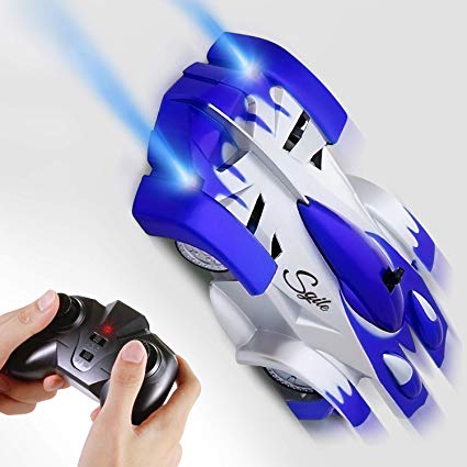 SGILE Remote Control Car Toy, Climbing RC Car for Kids, Dual Mode 360° Rotating LED, Blue