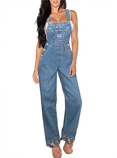 Revolt Women's Classic Bib Overalls - Olive, Khaki and Denim Blue Jean