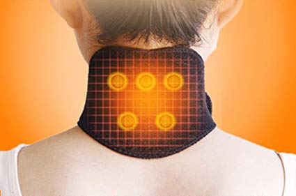 2 Pack Tourmaline Magnetic Therapy Thermal Self-Heating Neck Pad Massager Belt Neck Support Brace Massager Cervical Vertebra Protection