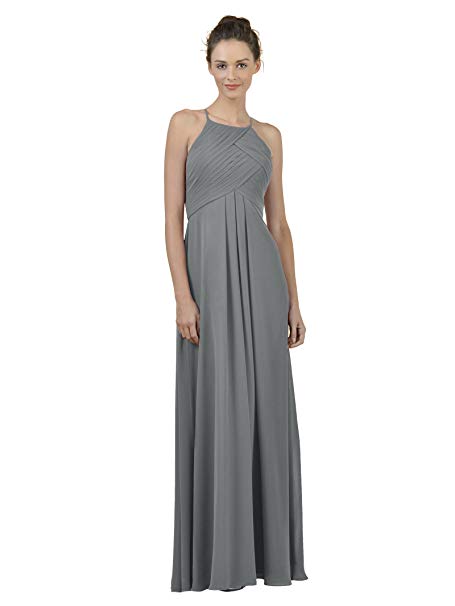 Alicepub Long Chiffon Bridesmaid Dress Maxi Evening Gown A Line Plus Party Dress