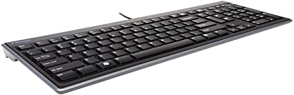 Kensington Slim Type Wired Keyboard (K72357USA),Black