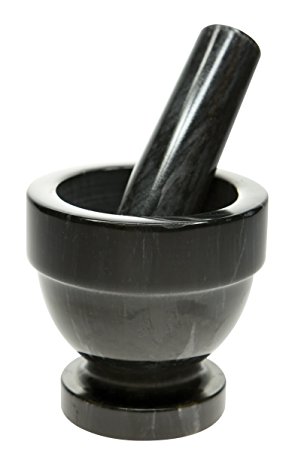 Fox Run 3839 Marble Mortar & Pestle, Black 3"