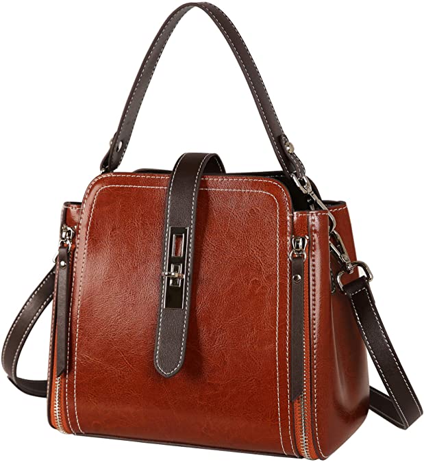 Heshe Women Leather Shoulder Bag Handbags Satchel Ladies Purses Crossbody Bag