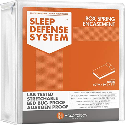Sleep Defense System - Bed Bug Proof Box Spring Encasement - 60-Inch by 80-inch, Queen