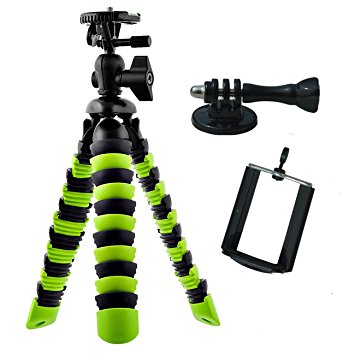 APRO Tripod for GoPro Iphone SLR Camera,Flexible Tripod with GoPro Mount and Smartphone Holder