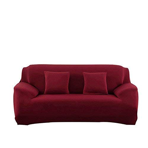 FORCHEER Stretch Couch Cover 3 Cushion Sofa Slipcovers Furniture Pet Protector for Living Room Spandex Smooth Fabric(Sofa, Wine Red)