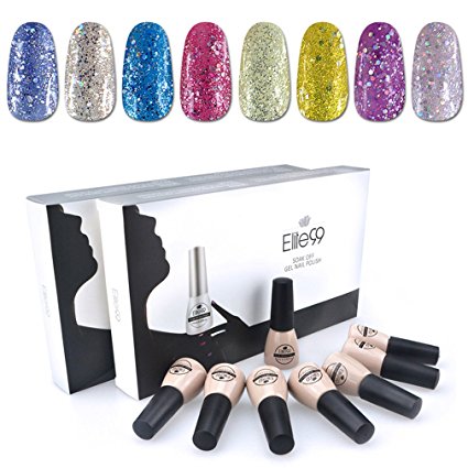 Elite99 Gelpolish 8 Colours Kit Gel Nail Polish UV LED Soak Off Manicure Box Gift C012