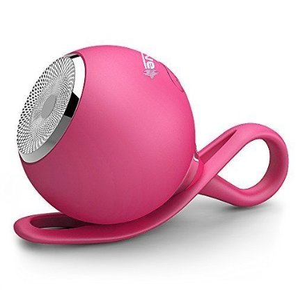 Alienwave Waterproof Wireless Bluetooth Speaker For Portable Outdoor or Shower with Dustproof ShockProof and Microfiber Cleaner - Pink