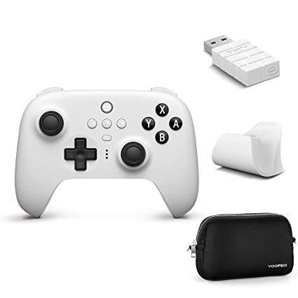 8Bitdo Ultimate Bluetooth Controller with Charging Dock, Wireless Gamepad with Hall Effect Sensing Joystick, Switch Pro Controller for Switch and Windows,Remote Motion Control/Vibration/Turbo/Wakeup