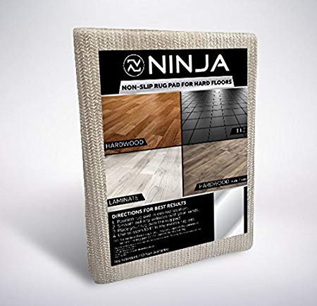 Ninja BRAND Gripper Rug Pad, Size 2' x 3', For Hardwood Floors & Hard Surfaces, Top Gripper Adds Cushion and Maximum Protection, Works with All Types of Rugs, Pads Available in Many Sizes