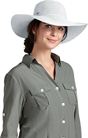 Coolibar UPF 50  Women's Packable Wide Brim Hat - Sun Protective