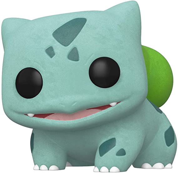 Funko Pop! Games: Pokemon - Flocked Bulbasaur, Spring Convention Exclusive, Multicolor, Model:45920