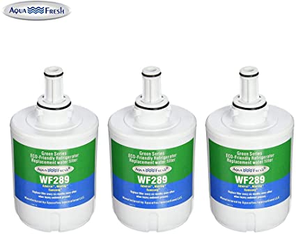 Aqua Fresh WF289 Refrigerator Filter Compatible with Samsung DA29-00003B, RSG257AARS, RFG237AARS, DA29-00003F, HAFCU1, RFG297AARS, RS22HDHPNSR, WSS-1, WFC2201 (3 Pack)