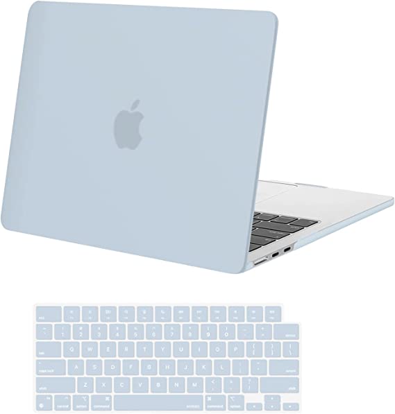 MOSISO Compatible with MacBook Air 13.6 inch Case 2022 2023 Release A2681 M2 Chip with Liquid Retina Display & Touch ID, Protective Plastic Hard Shell Case & Keyboard Cover Skin, Baby Blue