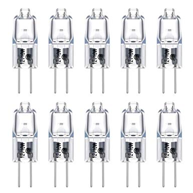 Vicloon G4 Halogen Light Bulbs, 10W 12V G4 Halogen-Pin-Base-Lamp Warm White Clear Capsule Lamp Pack of 10