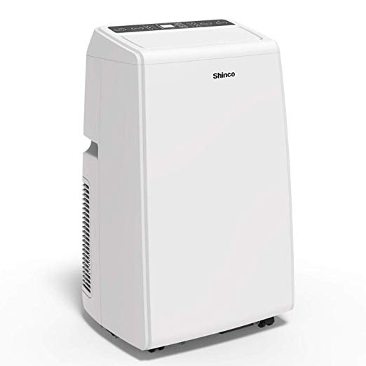 Shinco SPS5-08C 8,000 BTU Portable Air Conditioner Cool Fan Quiet Dehumidifier for Rooms Up to 200 Sq.Ft. LED Display, Remote Control, White