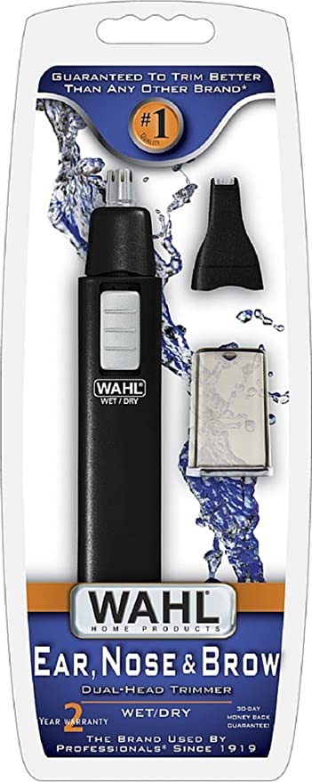 Wahl Ear, Nose & Brow Dual-Head Wet/Dry Trimmer 1 ea (Pack of 3)