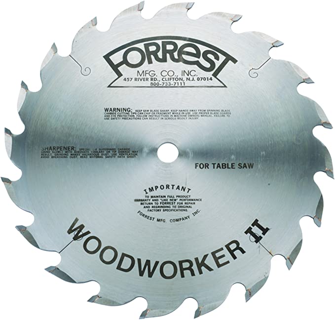 Forrest T20778 - Woodworker II 10" x 5/8" 20t .125 Fast Feed Rip Blade