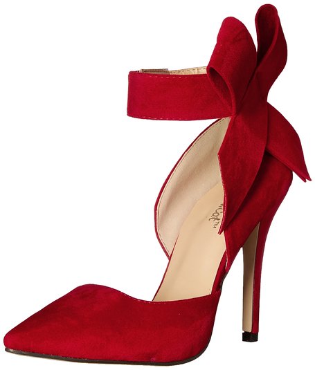 YH Pointy Suede High Heel Women's Shoes with Big Bowknot