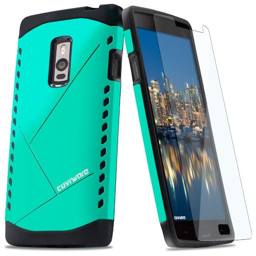 OnePlus 2 Case , COVRWARE® [ Shield Series ] Shock Absorbing Dual Layer Protective Armor Case [ Include HD Invisible Film ] for OnePlus Two - Retail Package - Turquoise