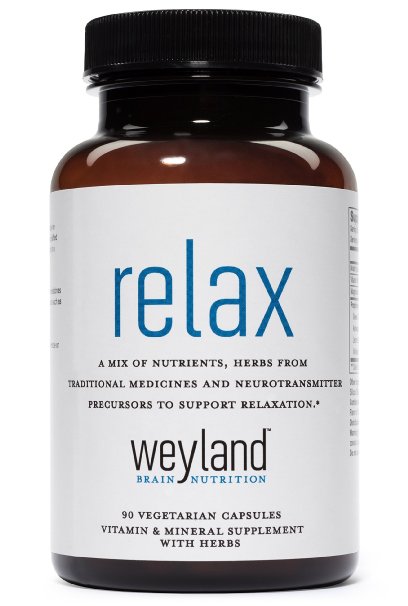 Weyland: Relax - Stress Support Supplement (w/ L-Theanine, Ashwagandha, Rhodiola Rosea, Valerian Root)