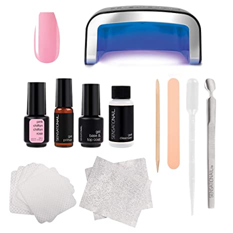Sensationail gel polish starter kit - pink chiffon