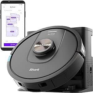 Shark UR2360S Ultra Robot Vacuum, with Matrix Clean, Precision Mapping, 30-Day Capacity HEPA Bagless Self Empty Base, Self-Cleaning Brushroll Perfect for Pet Hair, WiFi, Black (Renewed)