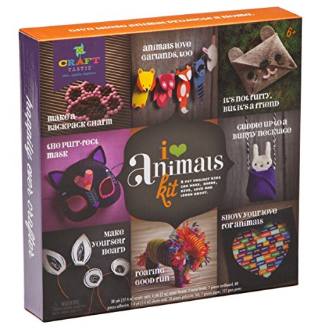 Craft-tastic I Love Animals Kit - Craft Kit Makes 8 Different Animal Themed Craft Projects