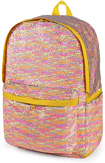 Flip Sequin Backpack for Girls Kids Boys Kindergarten Elementary Middle School Bookbag Cute Spark Book Bags Teen Travel Outdoor Daypack Back Pack