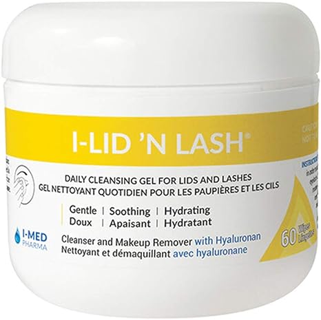 I-LID 'N LASH Eyelid Cleansing Wipes, 60 pre-soaked wipes
