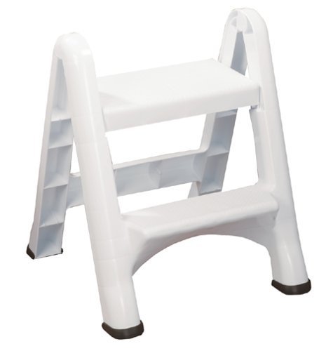 Rubbermaid FG420903WHT Folding 2-Step Step Stool