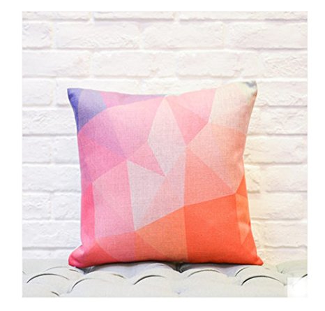 Lyn? Cotton Linen Square Throw Pillow Case Decorative Cushion Cover Pillowcase for Sofa 18 "X 18 " Lyn-13 (20)