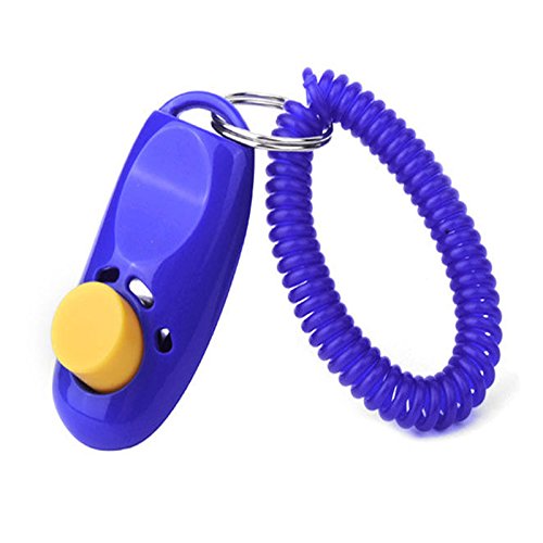 LSD Hot New Pet Dog Puppy Cat Bird Training Trainer Bark Control Clicker Click Obedience Wrist Strap Guide Toy Random Color