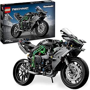 LEGO Technic Kawasaki Ninja H2R Motorcycle Toy, Vehicle Gift for 10 Plus Year Old Kids, Boys & Girls, Collectible Motorbike Building Set, Scale Model Kit for Independent Play 42170